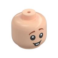 Minifig Head Baby / Toddler with Dark Orange Eyebrows, Bucked Teeth print Hellnougat
