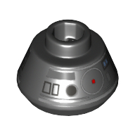 Cone 1 1/2 × 1 1/2 × 2/3 with BB-9E Droid Print Black