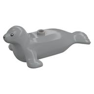 Animal, Seal with Black Eyes print Light Bluish Gray