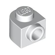 Plate Special 1 × 1 × 2/3 Half Round with Side Stud White