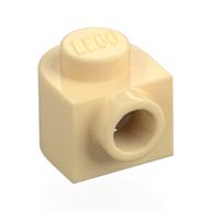 Plate Special 1 × 1 × 2/3 Half Round with Side Stud Tan