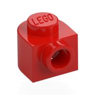 Plate Special 1 × 1 × 2/3 Half Round with Side Stud Red