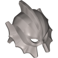 Helmet with Fish Fins on Sides and Top Flat Silver