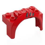 Wheel Arch, Mudguard 4 × 2 × 2 1/2 with 3 Air Vents, Left print Rot