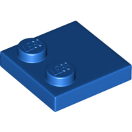 Plate Special 2 × 2 with Only 2 studs Blau