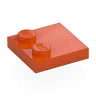 Plate Special 2 × 2 with Only 2 studs Rotorange