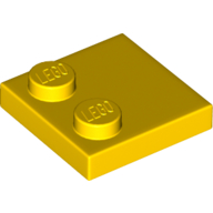 Plate Special 2 × 2 with Only 2 studs Yellow