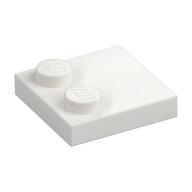 Plate Special 2 × 2 with Only 2 studs White