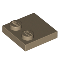 Plate Special 2 × 2 with Only 2 studs Dunkelbeige