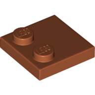 Plate Special 2 × 2 with Only 2 studs Dark Orange