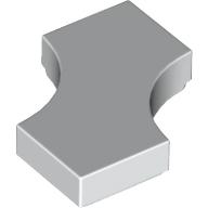 Tile Special 2 × 2 with 2 Quarter Round Cutouts White