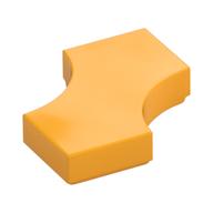 Tile Special 2 × 2 with 2 Quarter Round Cutouts Bright Light Orange