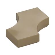 Tile Special 2 × 2 with 2 Quarter Round Cutouts Dunkelbeige