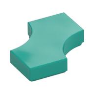 Tile Special 2 × 2 with 2 Quarter Round Cutouts Dunkeltürkis