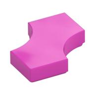 Tile Special 2 × 2 with 2 Quarter Round Cutouts Dunkelrosa