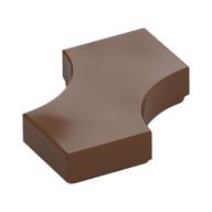 Tile Special 2 × 2 with 2 Quarter Round Cutouts Reddish Brown