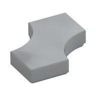 Tile Special 2 × 2 with 2 Quarter Round Cutouts Light Bluish Gray