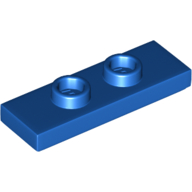 Plate Special 1 × 3 with 2 Studs with Groove and Inside Stud Holder (Jumper) Blau