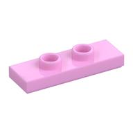 Plate Special 1 × 3 with 2 Studs with Groove and Inside Stud Holder (Jumper) Bright Pink