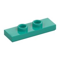 Plate Special 1 × 3 with 2 Studs with Groove and Inside Stud Holder (Jumper) Dunkeltürkis