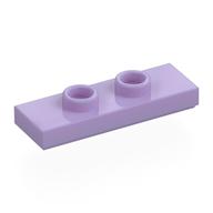 Plate Special 1 × 3 with 2 Studs with Groove and Inside Stud Holder (Jumper) Lavender