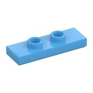 Plate Special 1 × 3 with 2 Studs with Groove and Inside Stud Holder (Jumper) Mittelblau