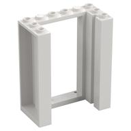 Door Frame 3 × 6 × 6 with Inside Grooves White
