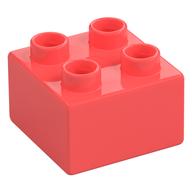 Duplo Brick 2 × 2 Coral