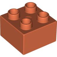 Duplo Stein 2 × 2 Bright Reddish Orange
