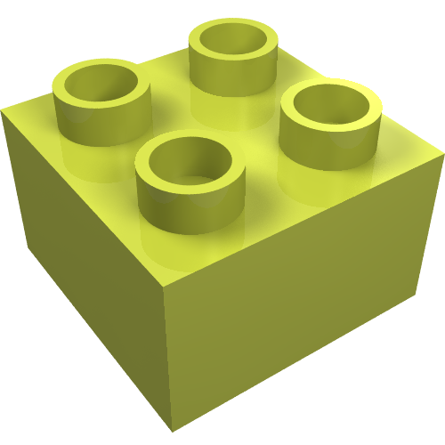 Duplo Brick 2 × 2 Medium Lime