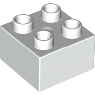 Duplo Brick 2 × 2 White