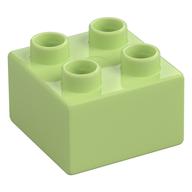 Duplo Brick 2 × 2 Yellowish Green