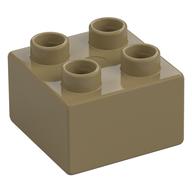 Duplo Stein 2 × 2 Flat Dark Gold