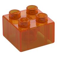 Duplo Stein 2 × 2 Transparent-Orange