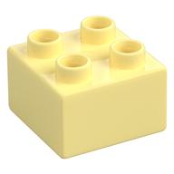 Duplo Stein 2 × 2 Leuchtendes Hellgelb