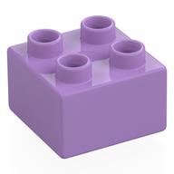 Duplo Stein 2 × 2 Mittellavendel