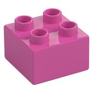 Duplo Brick 2 × 2 Medium Dark Pink