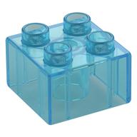 Duplo Brick 2 × 2 Trans-Light Blue