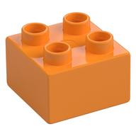 Duplo Brick 2 × 2 Medium Orange
