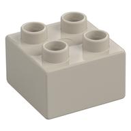 Duplo Brick 2 × 2 Very Light Gray