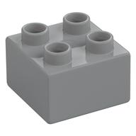 Duplo Stein 2 × 2 Hellblaugrau