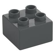 Duplo Brick 2 × 2 Dark Bluish Gray