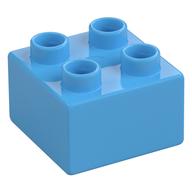 Duplo Brick 2 × 2 Medium Blue