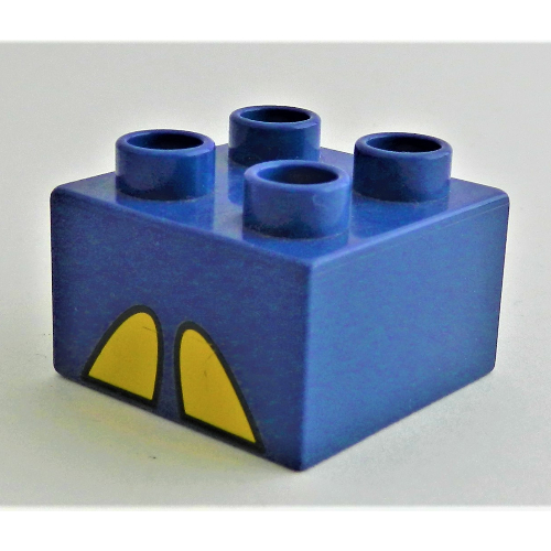 Duplo Brick 2 × 2 with Giraffe's Foot Print Violet