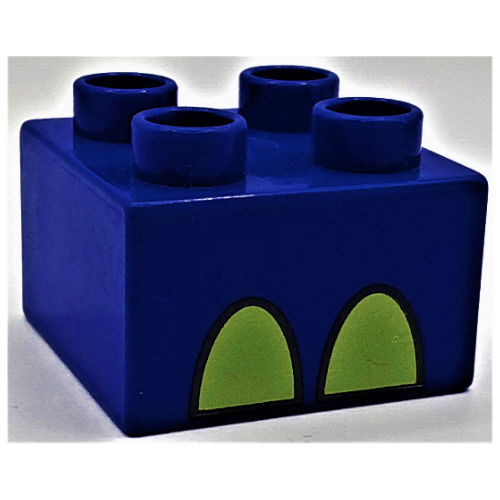 Duplo Brick 2 × 2 with Rhino's Foot Print Violet