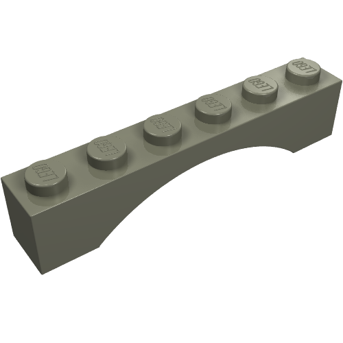 Brick Arch 1 × 6 Dark Gray