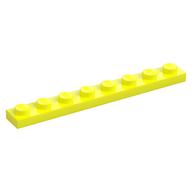 Platte 1 × 8 Leuchtgelb