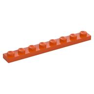 Platte 1 × 8 Rotorange