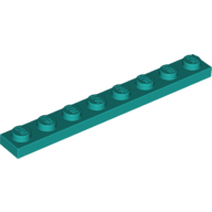 Platte 1 × 8 Dunkeltürkis