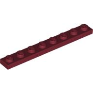 Plate 1 × 8 Dark Red